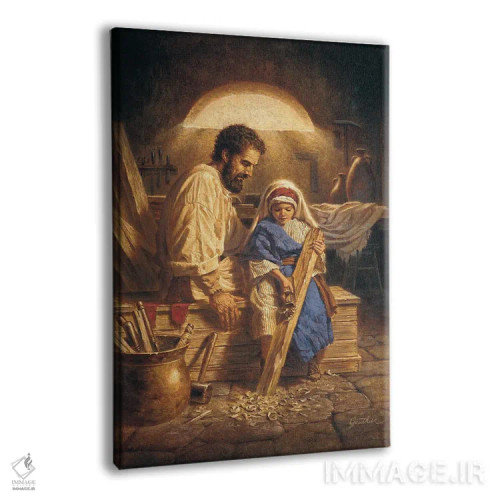 تابلو دکوراتیو پدر و پسر اثر کربرت گوتیه - نمای پرسپکتیو محصول