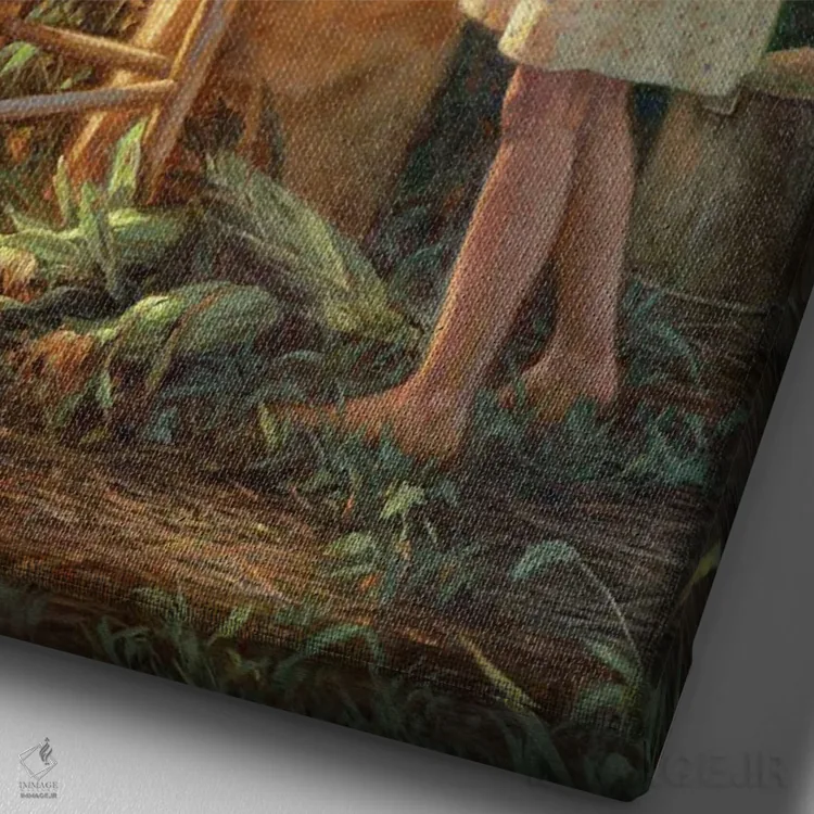 تابلو دکوراتیو ایمی اثر کربرت گوتیه - نمای نزدیک بافت بوم