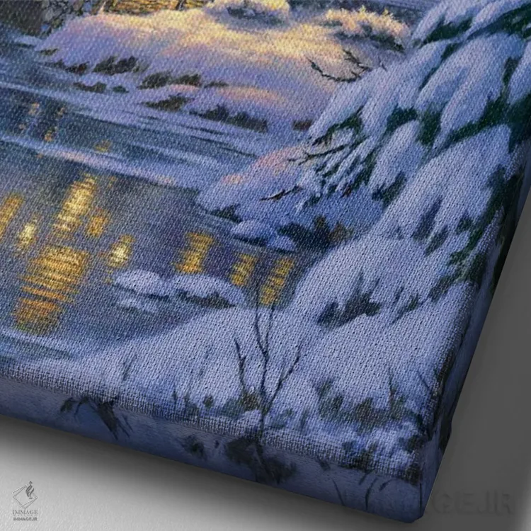 تابلو دکوراتیو کلیسای روستایی اثر کربرت گوتیه - نمای نزدیک بافت بوم