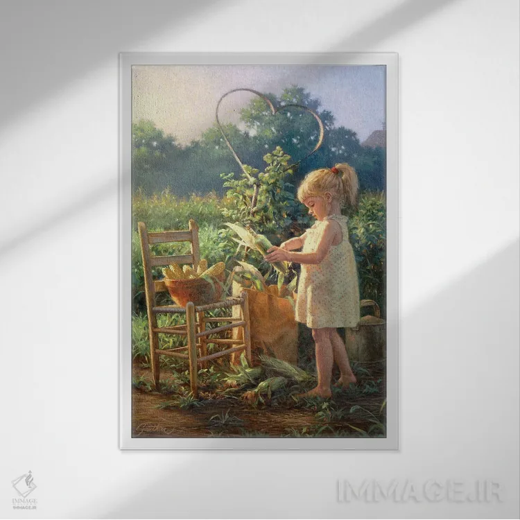 تابلو دکوراتیو ایمی اثر کربرت گوتیه - نمای قابدار سفید