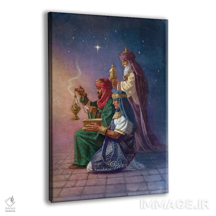 تابلو دکوراتیو هدایای سه شاه/مرد دانا اثر کربرت گوتیه - نمای پرسپکتیو محصول