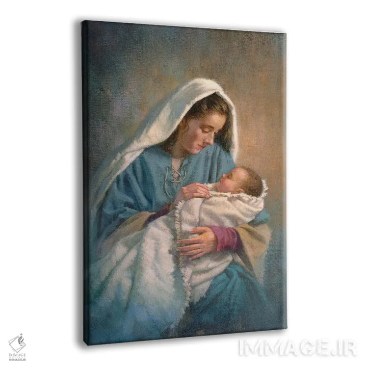 تابلو دکوراتیو مریم و عیسی نوزاد اثر کربرت گوتیه - نمای پرسپکتیو محصول