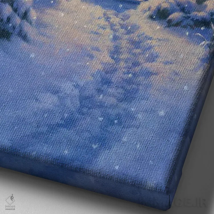 تابلو دکوراتیو آلاچیق تعطیلات اثر کربرت گوتیه - نمای نزدیک بافت بوم