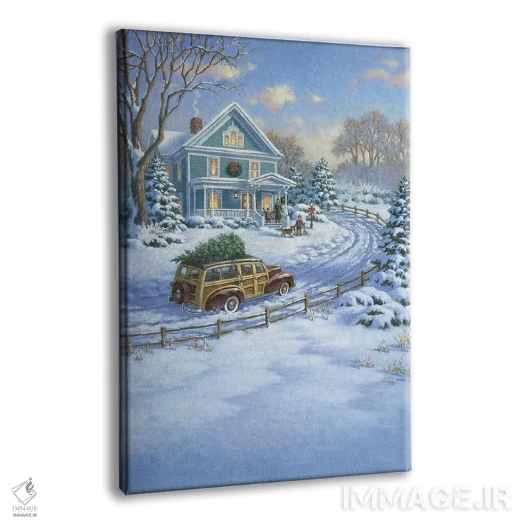 تابلو دکوراتیو واگن چوبی اثر کربرت گوتیه - نمای پرسپکتیو محصول