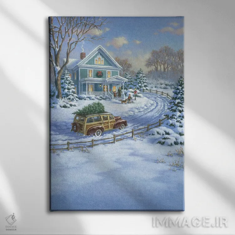 تابلو دکوراتیو واگن چوبی اثر کربرت گوتیه - نمای روبهرو روی دیوار