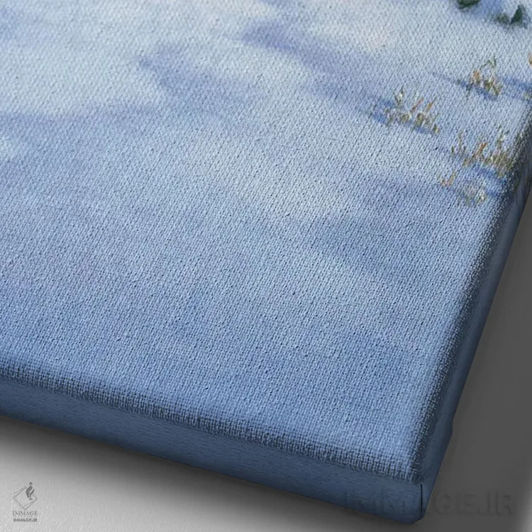 تابلو دکوراتیو واگن چوبی اثر کربرت گوتیه - نمای نزدیک بافت بوم