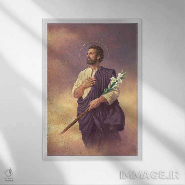 تابلو دکوراتیو سن ژوزف اثر کربرت گوتیه - نمای قابدار سفید