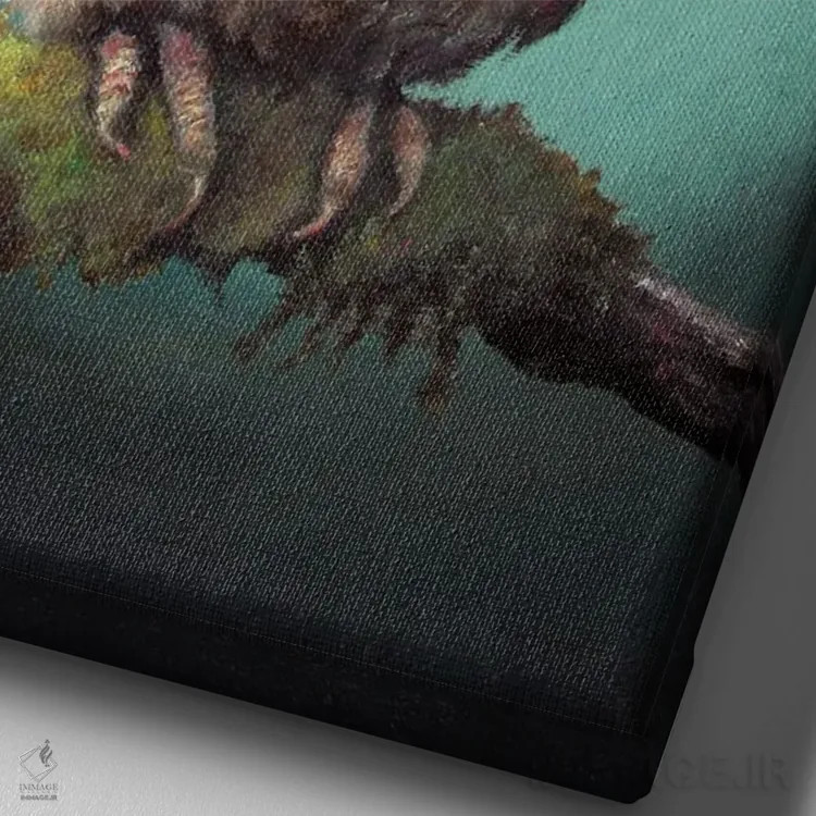 تابلو دکوراتیو فیلیس اثر کری گولر - نمای نزدیک بافت بوم