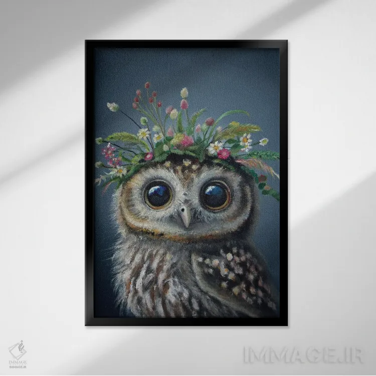 تابلو دکوراتیو اوفیلیا اثر کری گولر - نمای قابدار مشکی