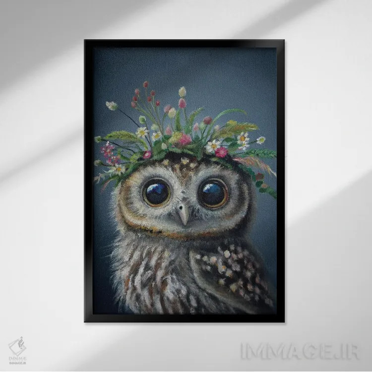 تابلو دکوراتیو اوفیلیا اثر کری گولر - نمای قابدار مشکی