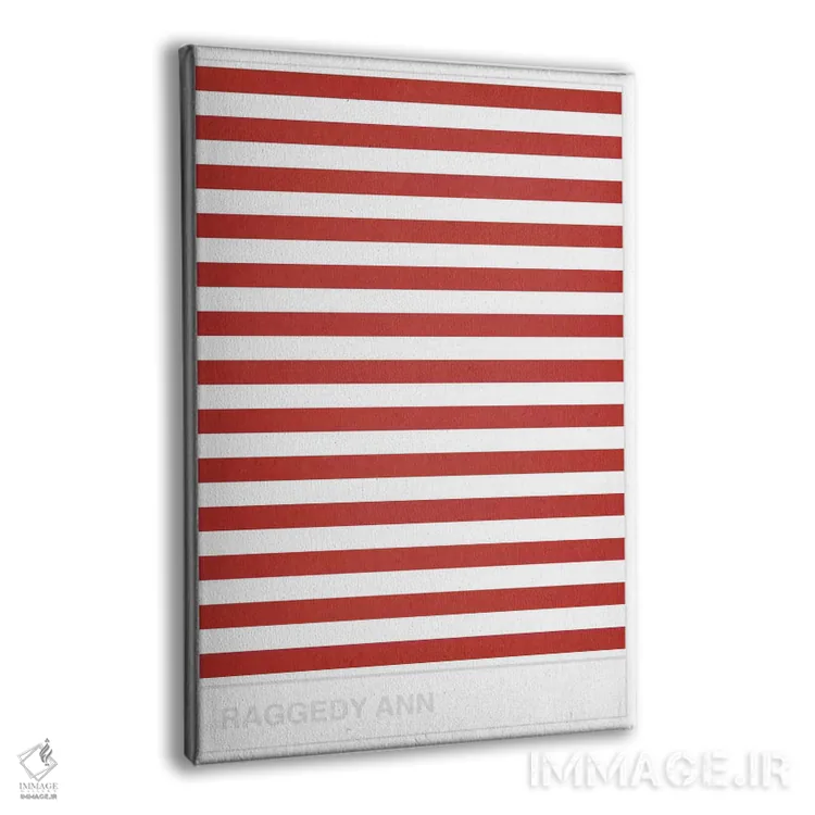 تابلو دکوراتیو جوراب راه راه قرمز اثر فایو بای فایو کالکتیو - نمای پرسپکتیو محصول