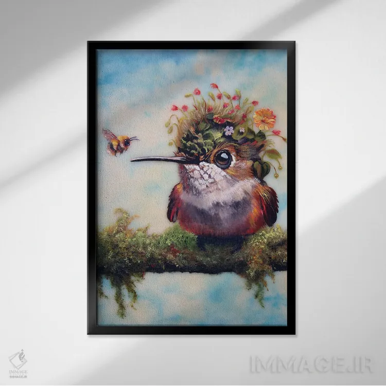 تابلو دکوراتیو ورونیکا اثر کری گولر - نمای قابدار مشکی