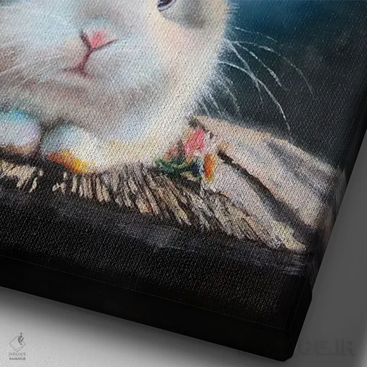 تابلو دکوراتیو روندا اثر کری گولر - نمای نزدیک بافت بوم