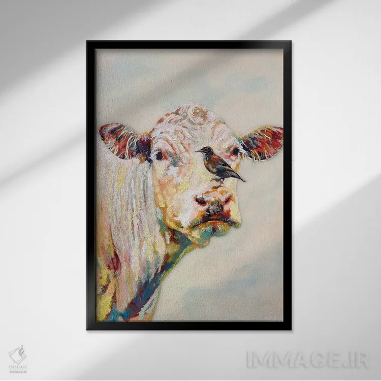 تابلو مدرن سمپاتیکو اثر کری گولر - نمای قابدار مشکی