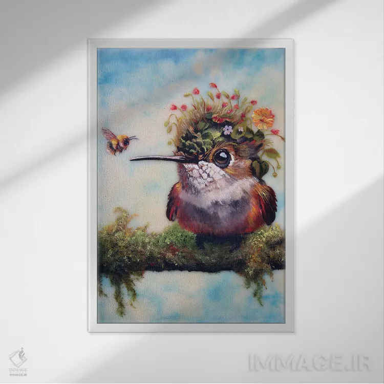 تابلو دکوراتیو ورونیکا اثر کری گولر - نمای قابدار سفید