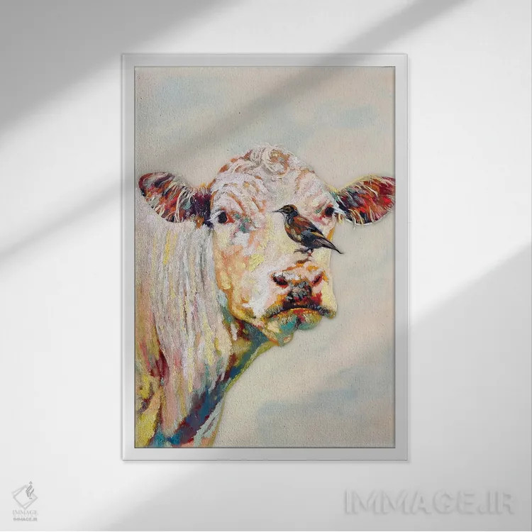 تابلو مدرن سمپاتیکو اثر کری گولر - نمای قابدار سفید