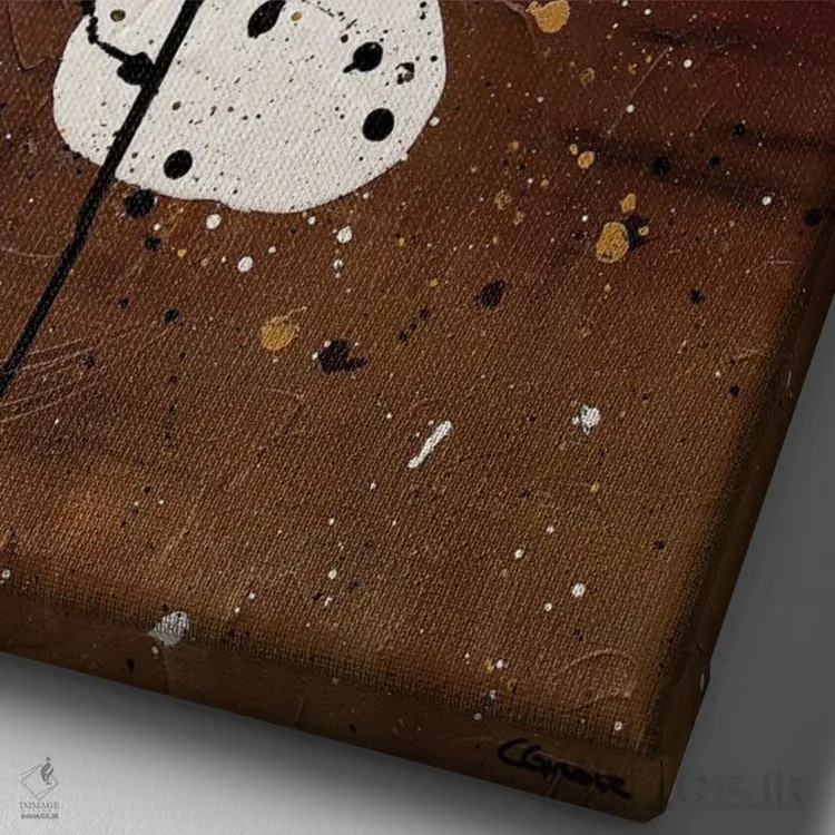 تابلو دکوراتیو احساس شیرین اثر کارمن گودز - نمای نزدیک بافت بوم