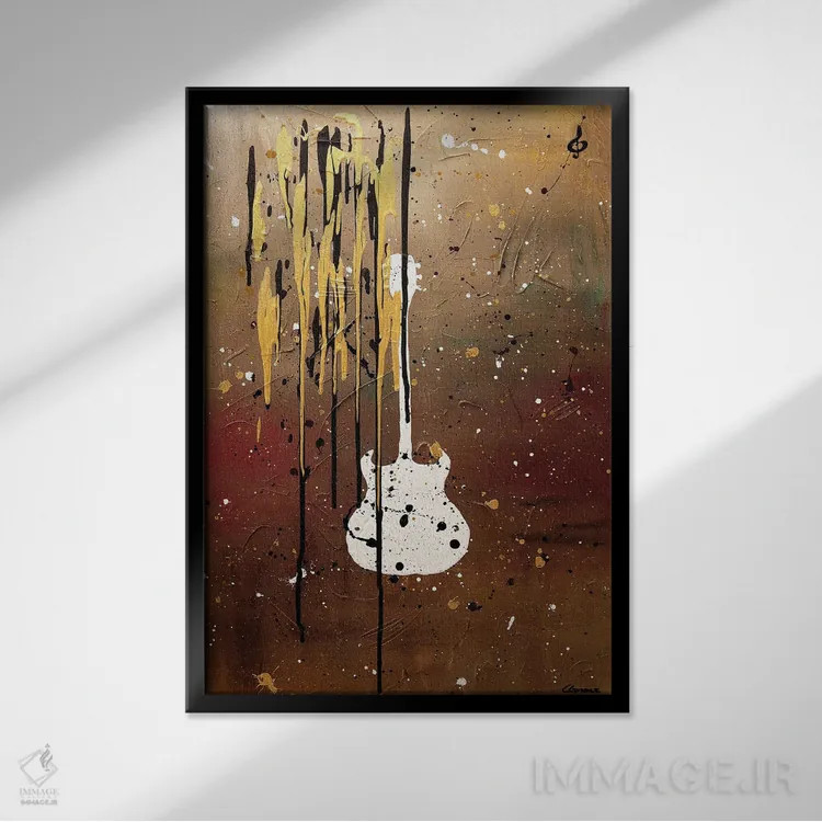 تابلو دکوراتیو احساس شیرین اثر کارمن گودز - نمای قابدار مشکی