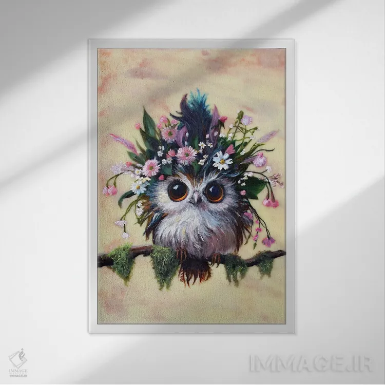 تابلو دکوراتیو وودلی اثر کری گولر - نمای قابدار سفید