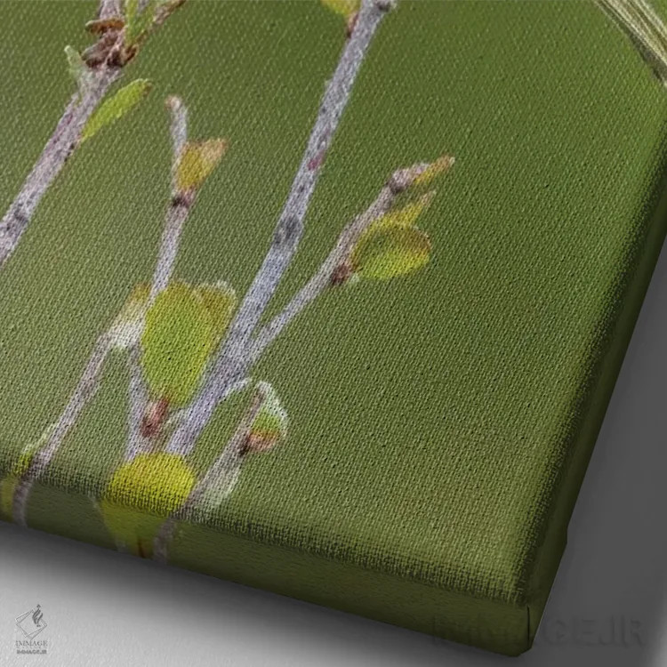 تابلو دکوراتیو چکچک ویلسون اثر کن آرچر - نمای نزدیک بافت بوم