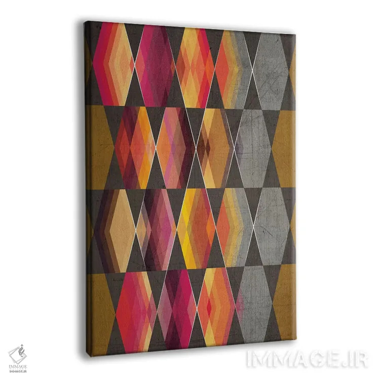 تابلو انتزاعی هندسی ۳ اثر چایا شرادر - نمای پرسپکتیو محصول