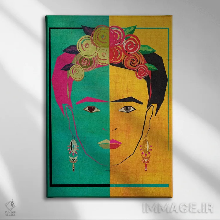 تابلو دکوراتیو فریدا ۱ اثر چایا شرادر - نمای روبهرو روی دیوار