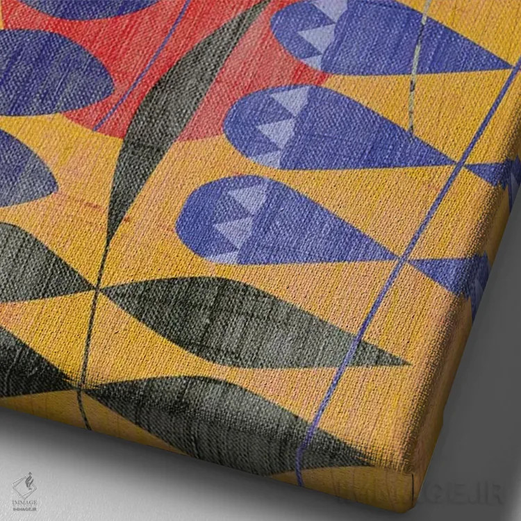 تابلو دکوراتیو حس خوب اثر چایا شرادر - نمای نزدیک بافت بوم