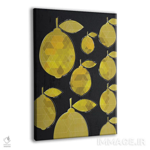 تابلو مینیمال لیموها اثر چایا شرادر - نمای پرسپکتیو محصول