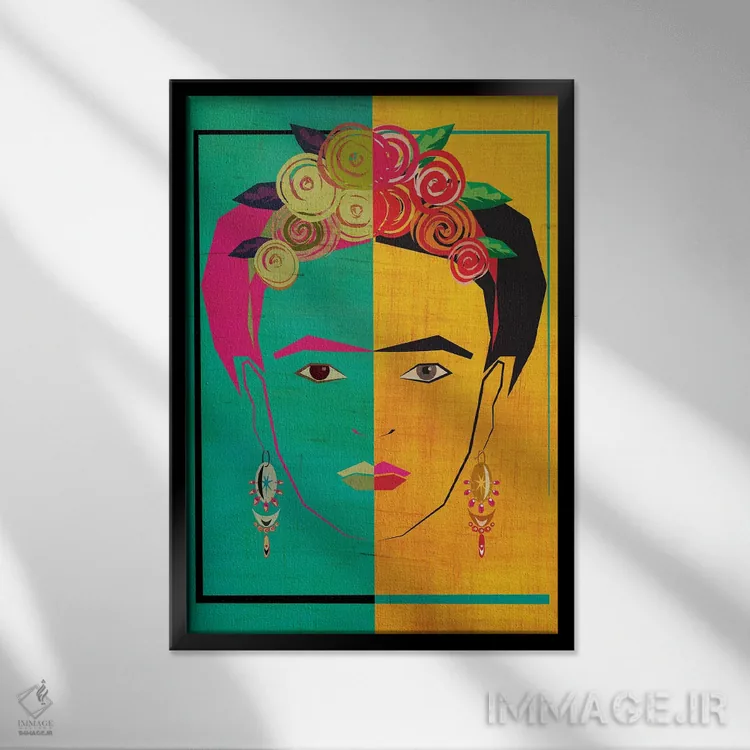 تابلو دکوراتیو فریدا ۱ اثر چایا شرادر - نمای قابدار مشکی