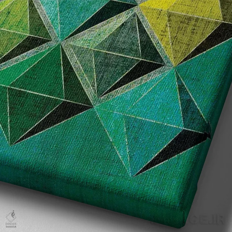 تابلو انتزاعی هدرون ۲ اثر چایا شرادر - نمای نزدیک بافت بوم