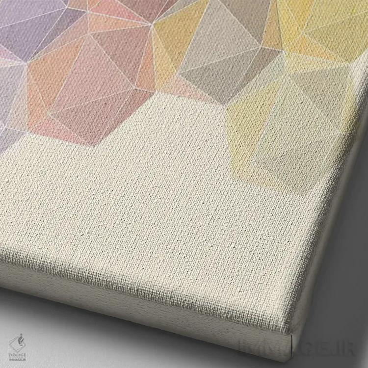 تابلو مینیمال هدرون ۱ اثر چایا شرادر - نمای نزدیک بافت بوم