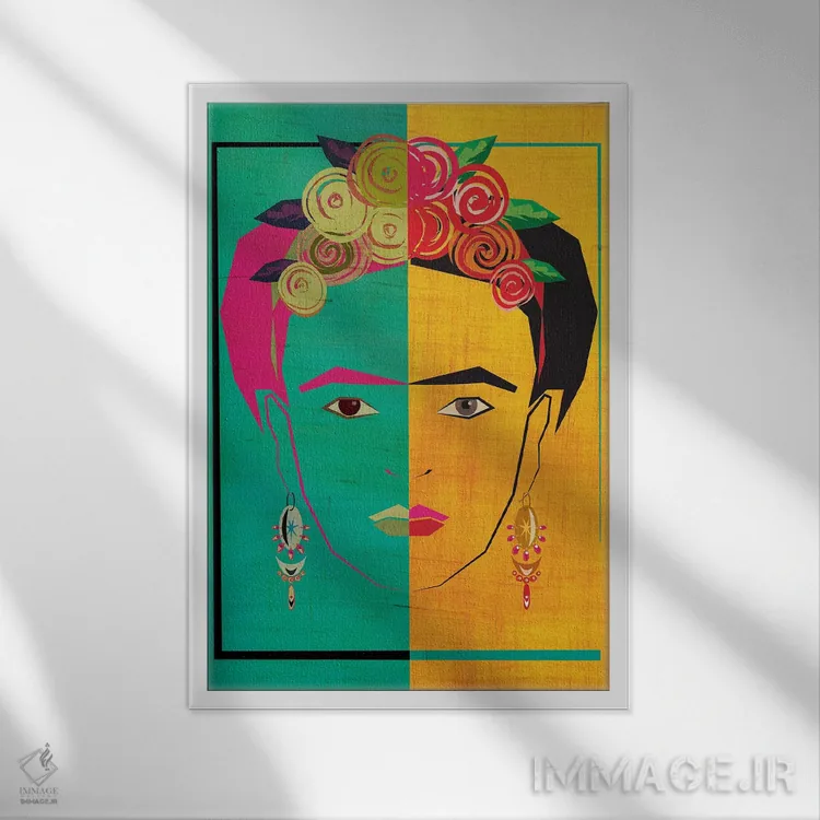 تابلو دکوراتیو فریدا ۱ اثر چایا شرادر - نمای قابدار سفید