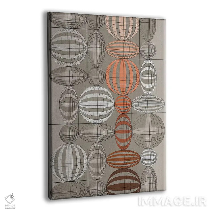 تابلو انتزاعی سنگ ها اثر چایا شرادر - نمای پرسپکتیو محصول