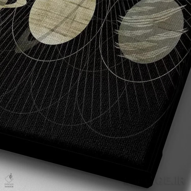 تابلو دکوراتیو سیارات اثر چایا شرادر - نمای نزدیک بافت بوم