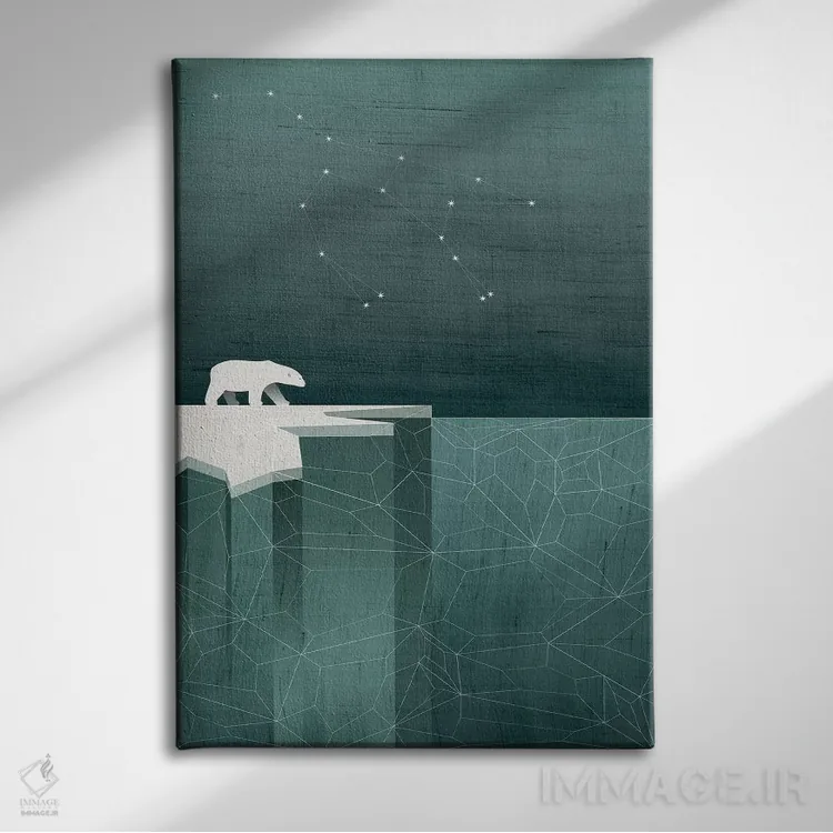 تابلو دکوراتیو دب اکبر اثر چایا شرادر - نمای روبهرو روی دیوار