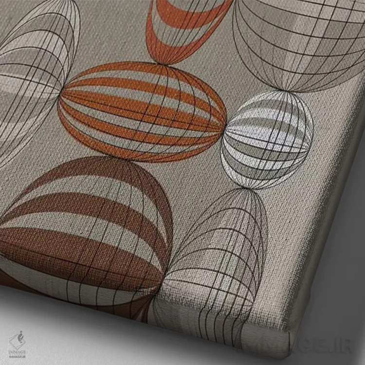 تابلو انتزاعی سنگ ها اثر چایا شرادر - نمای نزدیک بافت بوم