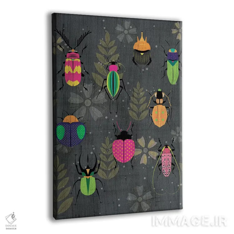 تابلو دکوراتیو سوسک ها اثر چایا شرادر - نمای پرسپکتیو محصول