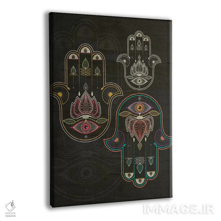 تابلو دکوراتیو خمسه اثر چایا شرادر - نمای پرسپکتیو محصول