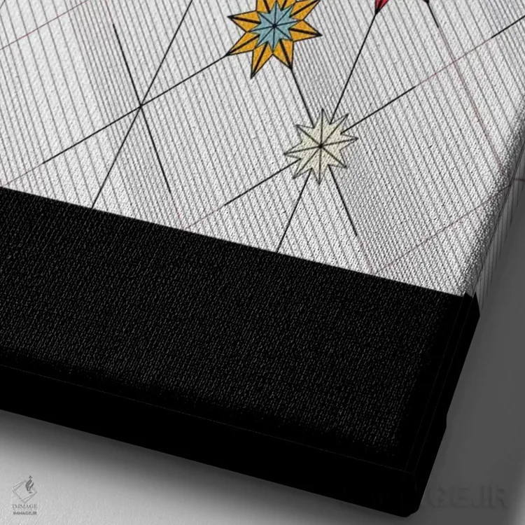 تابلو دکوراتیو گربه سیاه اثر چایا شرادر - نمای نزدیک بافت بوم