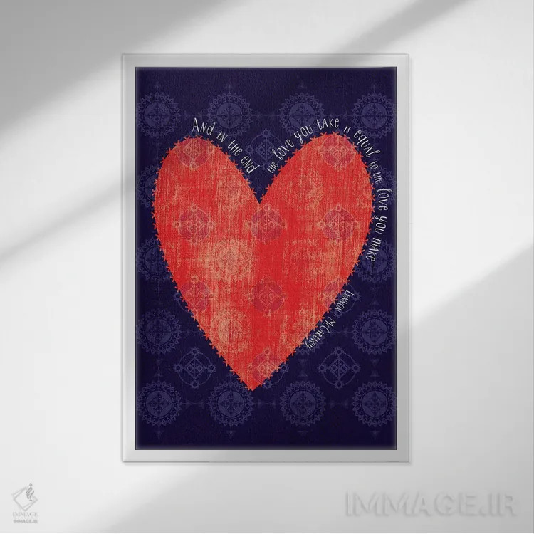 تابلو دکوراتیو و در پایان اثر چایا شرادر - نمای قابدار سفید