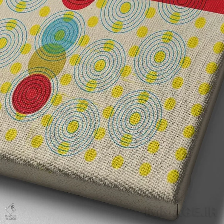 تابلو دکوراتیو پرندگان ۲ اثر چایا شرادر - نمای نزدیک بافت بوم