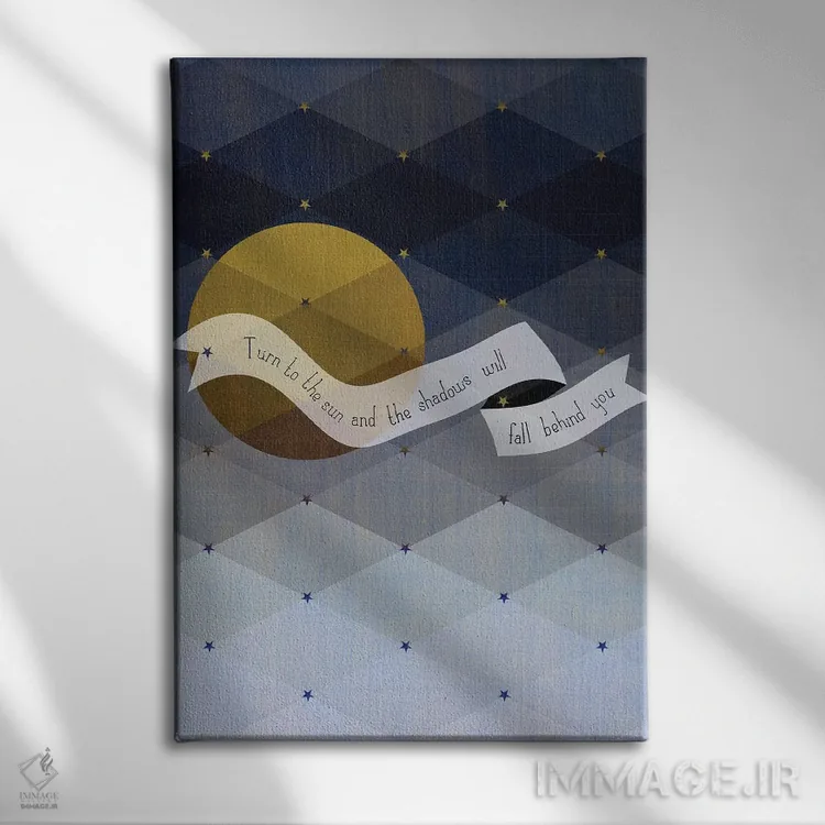 تابلو دکوراتیو ضرب المثل سایه های مائوری اثر چایا شرادر - نمای روبهرو روی دیوار