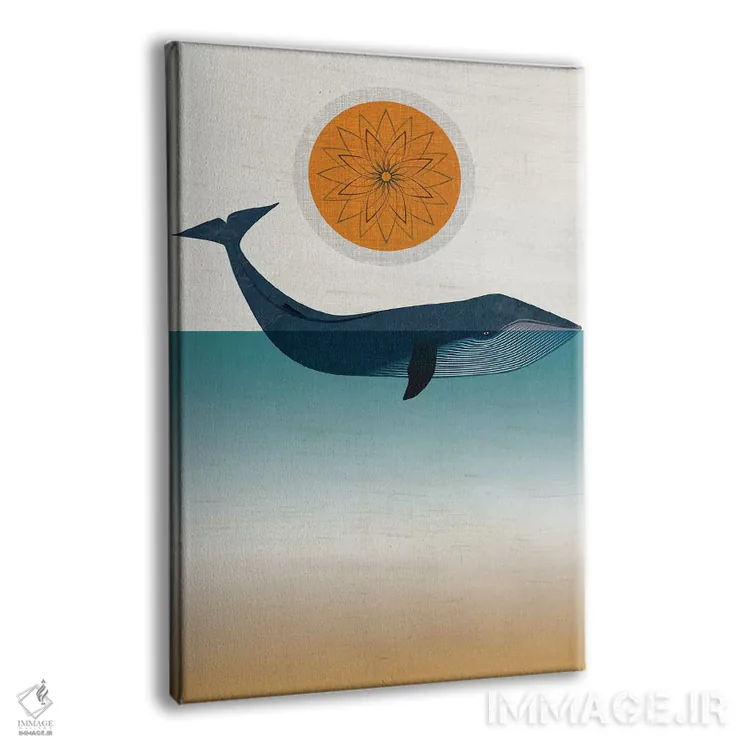 تابلو دکوراتیو نهنگ آبی اثر چایا شرادر - نمای پرسپکتیو محصول
