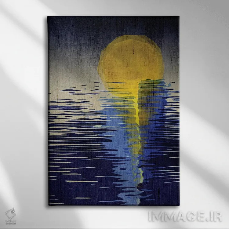 تابلو دکوراتیو طلوع ماه اثر چایا شرادر - نمای روبهرو روی دیوار