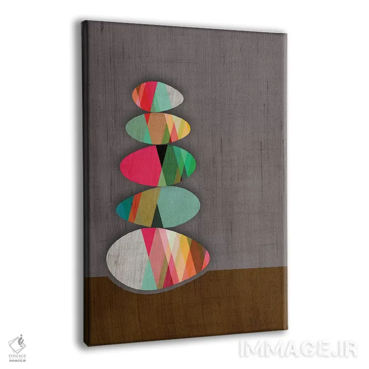 تابلو دکوراتیو سنگ ها اثر چایا شرادر - نمای پرسپکتیو محصول