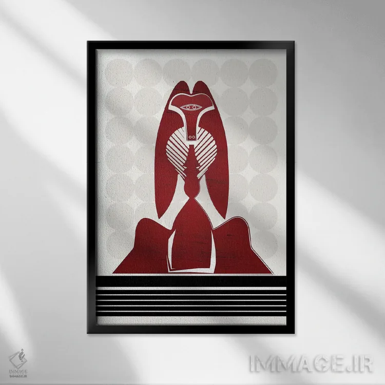 تابلو دکوراتیو مجسمه پیکاسو، شیکاگو اثر چایا شرادر - نمای قابدار مشکی