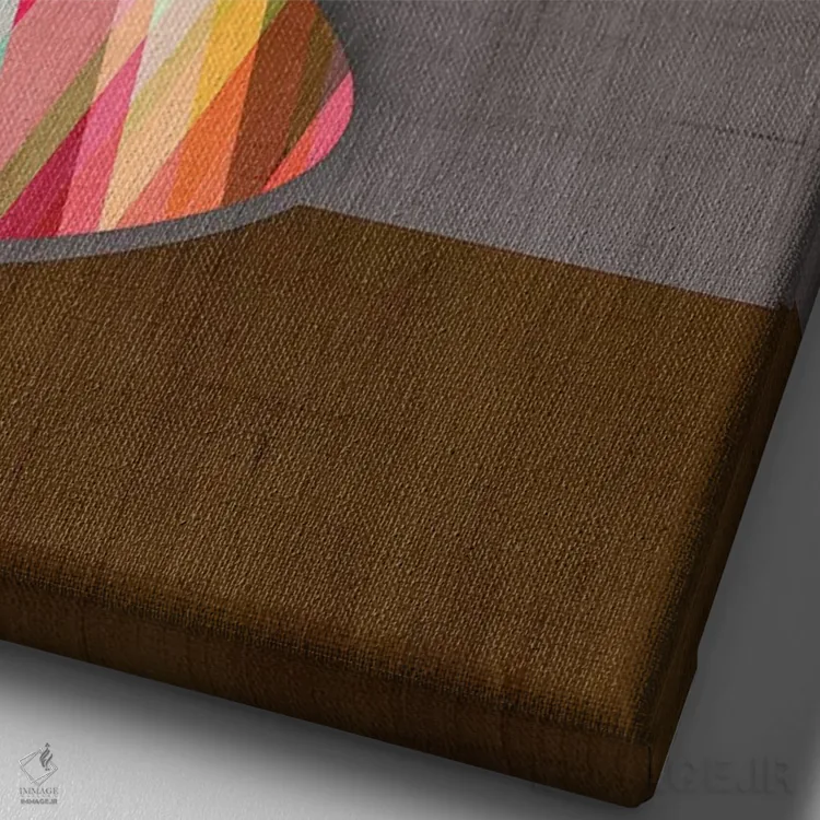 تابلو دکوراتیو سنگ ها اثر چایا شرادر - نمای نزدیک بافت بوم