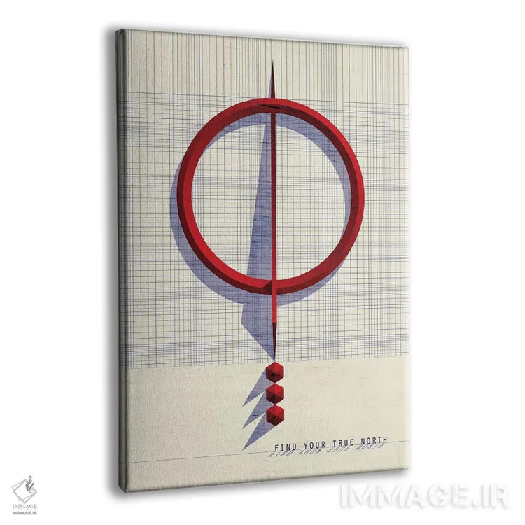 تابلو دکوراتیو شمال حقیقی اثر چایا شرادر - نمای پرسپکتیو محصول