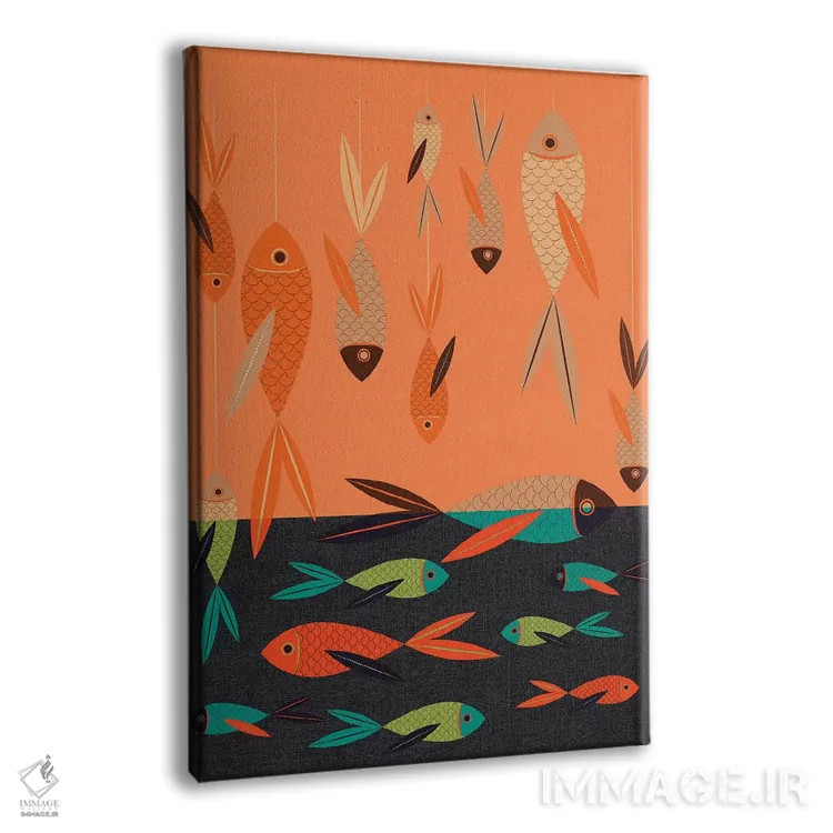 تابلو دکوراتیو ماهی اثر چایا شرادر - نمای پرسپکتیو محصول