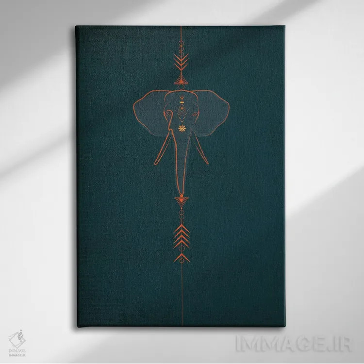 تابلو دکوراتیو فیل اثر چایا شرادر - نمای روبهرو روی دیوار